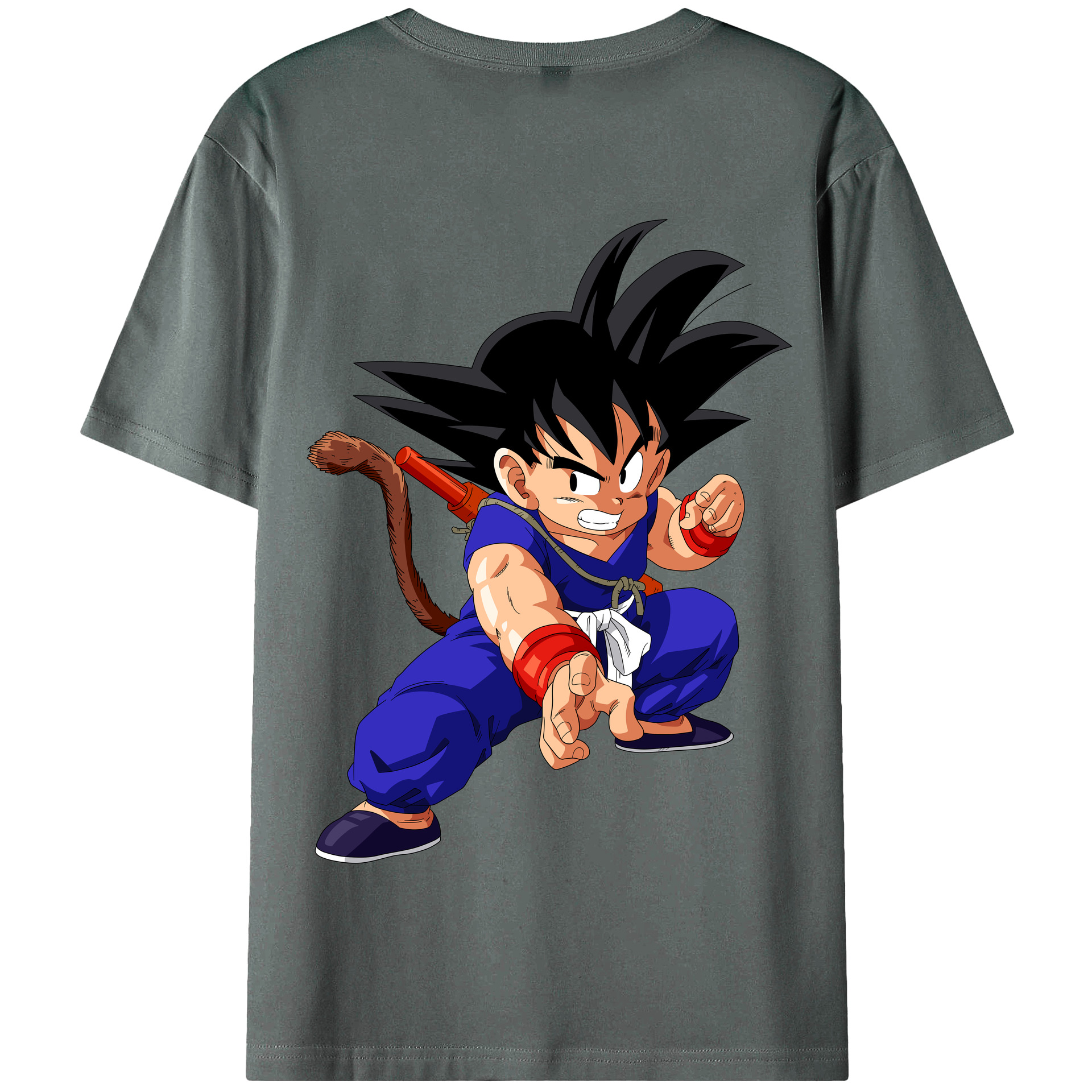 （画像用） ドラゴンボール 孫悟空（そん ごくう）Son Goku カカロット DRAGON BALL Kakarotto 綿100％半袖Tシャツ（背面プリント）